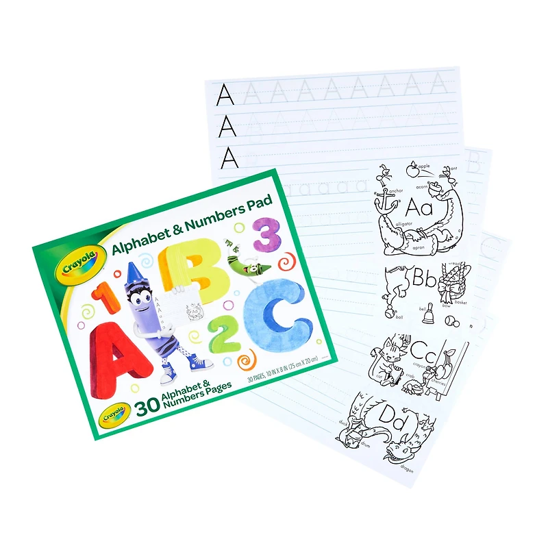 Crayola® Alphabet & Numbers Pads, 12ct.