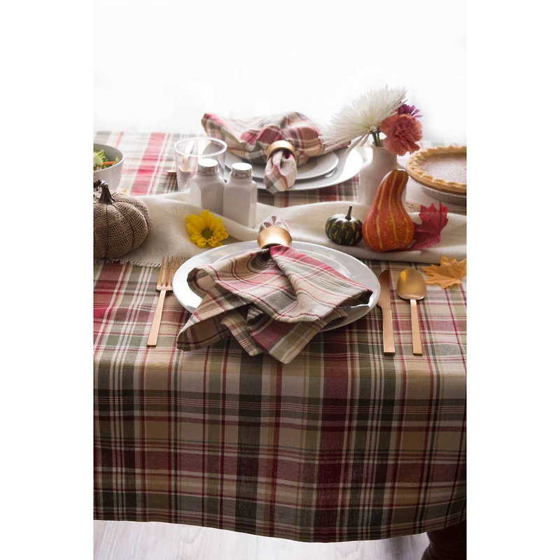 DII® 120" Give Thanks Plaid Tablecloth