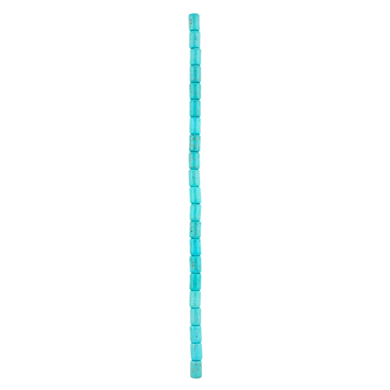 Turquoise Howlite Tube Beads, 12mm by Bead Landing™