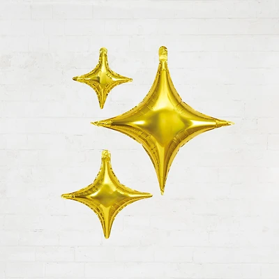 4-Pointed Star Foil Balloons Set by Celebrate It