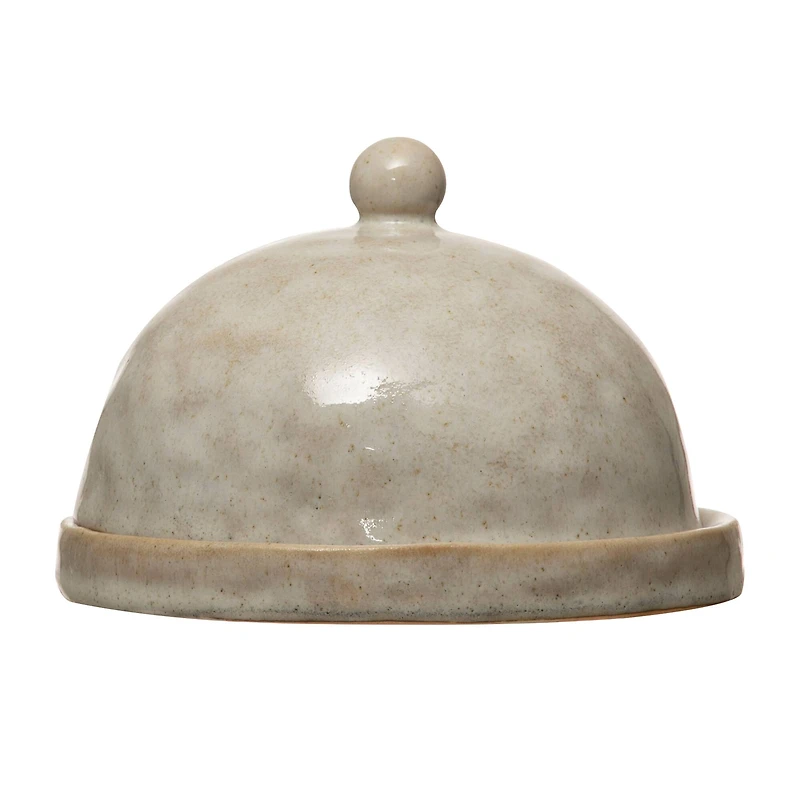 Hello Honey® 6'' Cream Stoneware Domed Dish