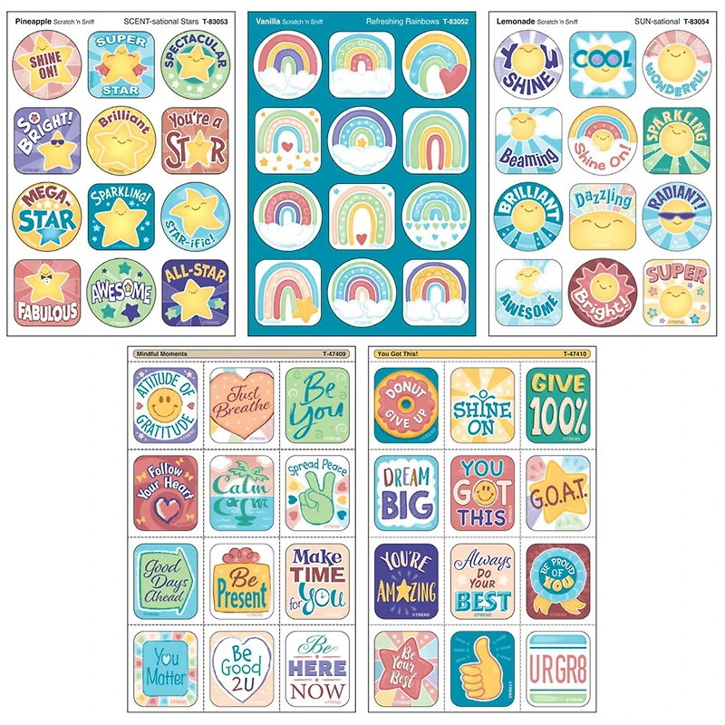 TREND Enterprises® Be Your Best Mixed Stickers Variety Pack, 120 Per Pack, 2 Packs
