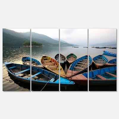 Designart - Beautiful Boats in Phewa Lake