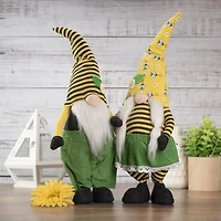 19" Girl Bumblebee & Daisy Hat Springtime Gnome