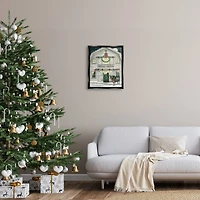 Stupell Industries Christmas Tree Barn Rural Countryside Framed Floater Canvas Wall Art