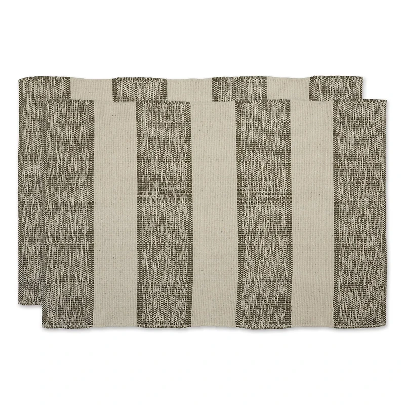 DII® Artichoke Variegated Stripe Recycled Yarn Rug Set, 2ft. x 3ft.