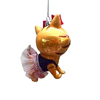 4" Ballerina Cat Glass Ornament by Ashland®