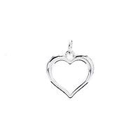 Charmalong™ Silver Plated Open Heart Charm by Bead Landing™