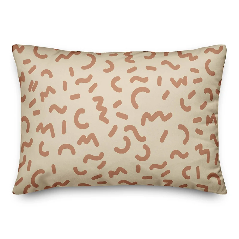 Funky Squiggles Throw Pillow 14" x 20"