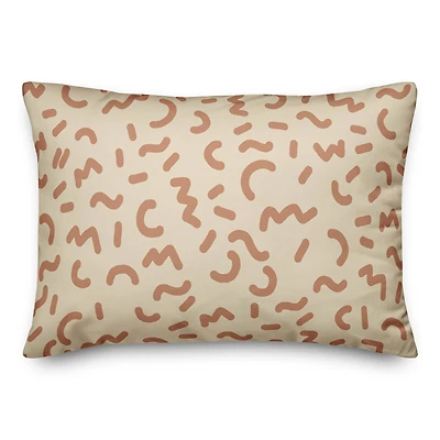 Funky Squiggles Throw Pillow 14" x 20"
