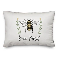 Bee Kind Flowers 14" x 20" Throw Pillow