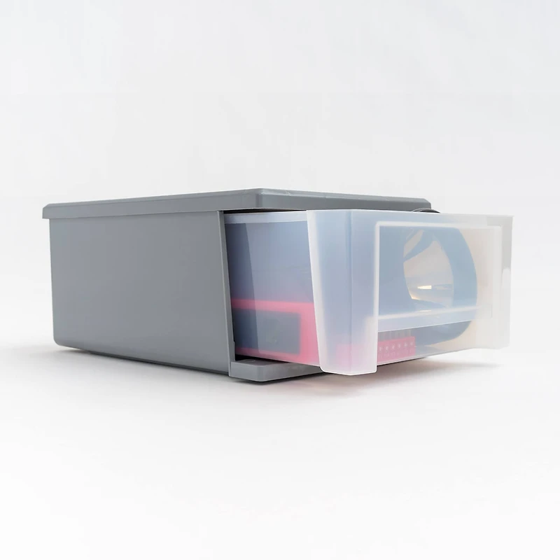 Iris® 6.5qt. Gray Stackable Drawer, 5 Pack 