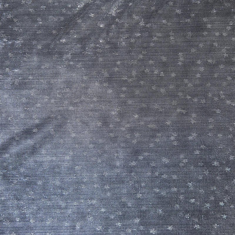 Feldman Silver Dots & Stars Metallic Knit Fabric