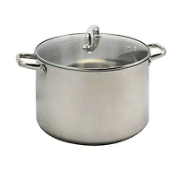 Oster Adenmore 16qt. Stainless Steel Stock Pot With Tempered Glass Lid