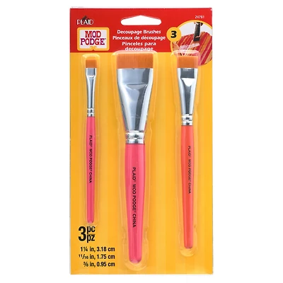 6 Packs: 3 ct. (18 total) Mod Podge® Decoupage Brush Set
