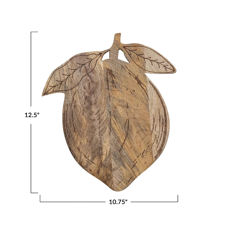 Hello Honey® 10.75" x 12.5" Citrus Charm Mango Wood Cheese Board