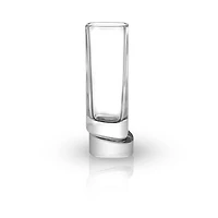 JoyJolt® 1.5oz. Aqua Vitae Square Off Base Shot Glasses, 4ct.