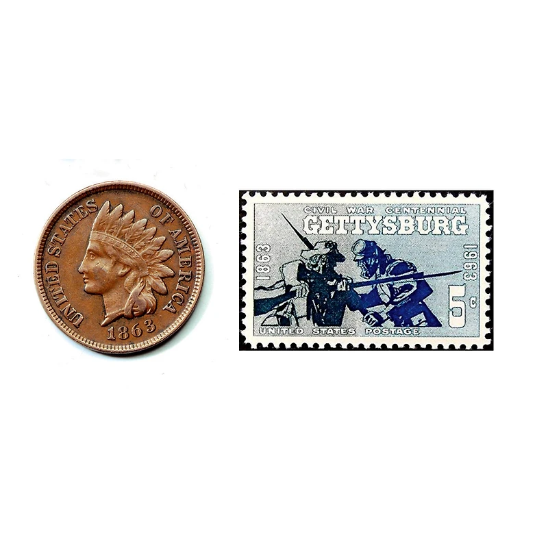 U.S. Civil War Penny & Stamp Collection