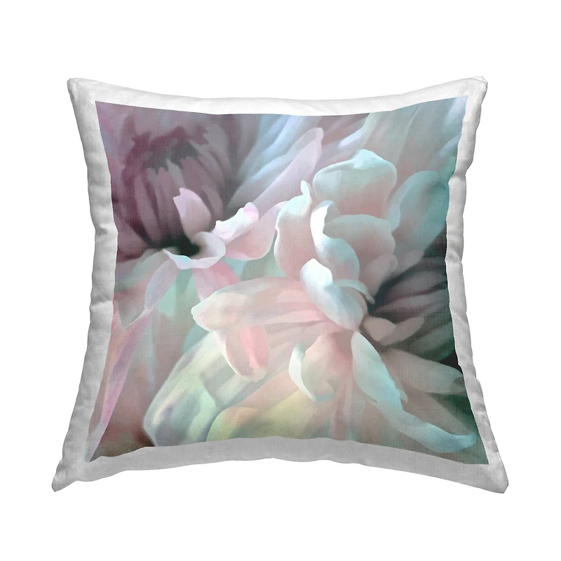 Stupell Industries Pink Floral Petal Study Blush Tone Flowers Throw Pillow 18" x 18"