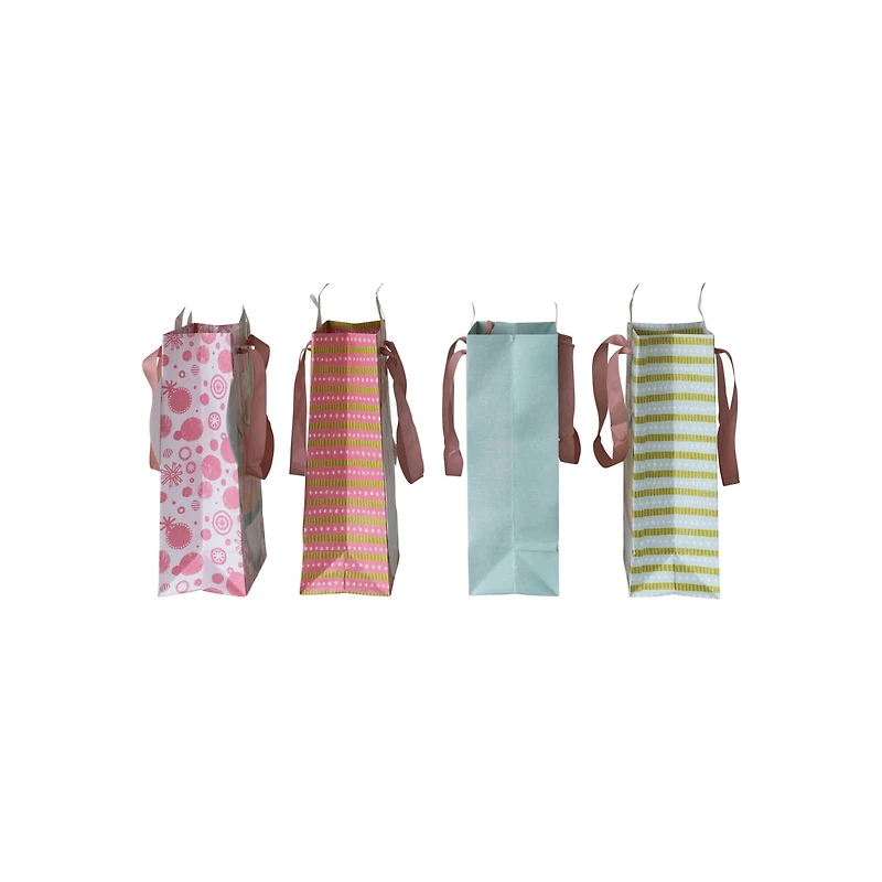 Hello Honey® Printed Paper Snowman-Shaped Gift Bag Set