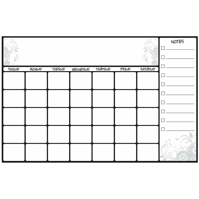 RoomMates Scroll Dry Erase Calendar Peel & Stick Decal