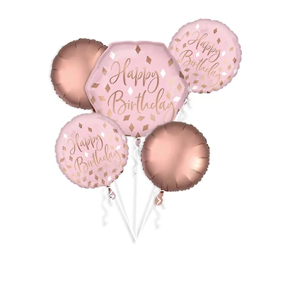 Blush Birthday Foil Balloon Bouquet