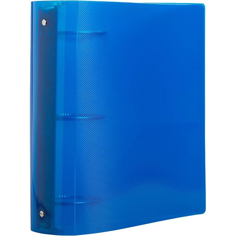 JAM Paper 3" Blue Plastic 3-Ring Binders, 2ct.