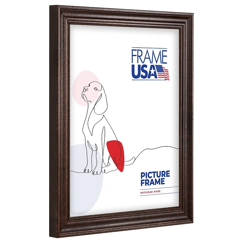 Frame USA Boardroom Walnut with Walnut Bead Single Image Picture Frame
