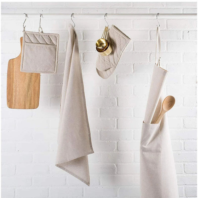 DII® Natural Solid Chambray Dishtowels, 3ct.