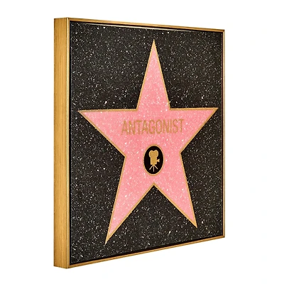 American Art Decor Antagonist Framed Canvas 16" x 16" Wall Decor