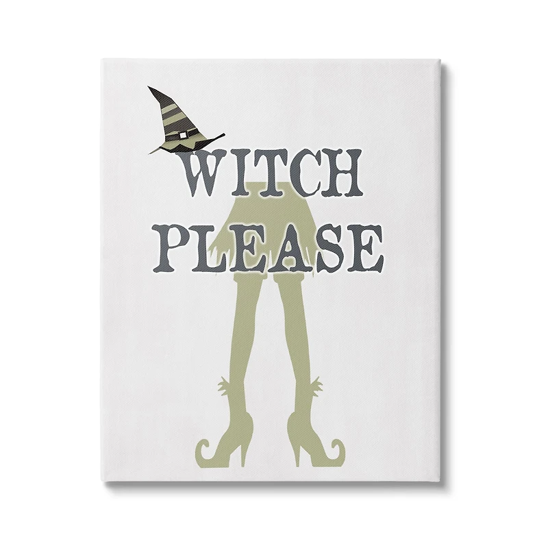 Stupell Industries Witch Please Funny Phrase Canvas Wall Art