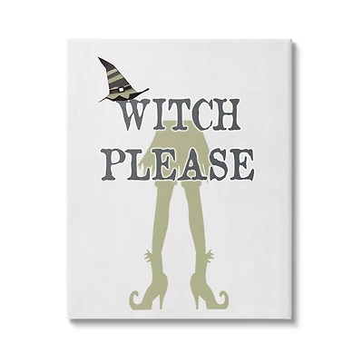 Stupell Industries Witch Please Funny Phrase Canvas Wall Art