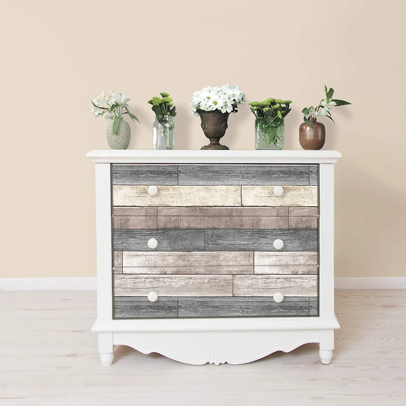 NuWallpaper Reclaimed Wood Plank Natural Peel & Stick Wallpaper