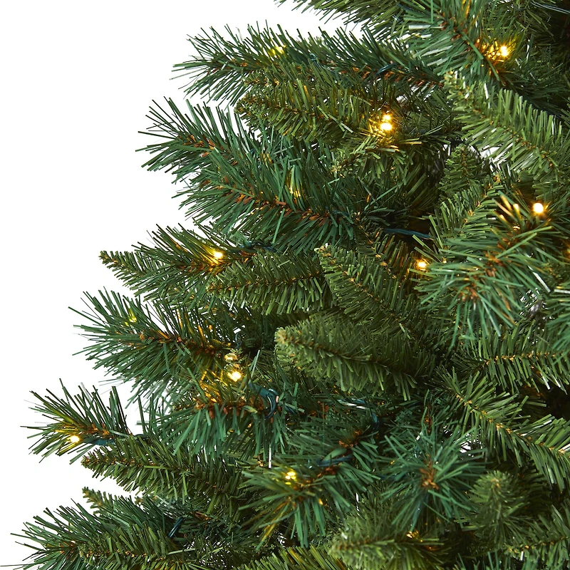 6ft. Pre-Lit Rocky Mountain Mixed Pine Artificial Christmas Tree, 300 LED Lights