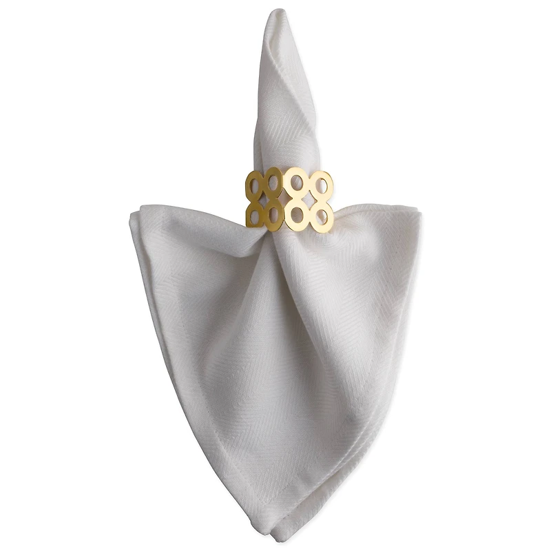 DII® Gold Square Die Cut Napkin Rings, 6ct.