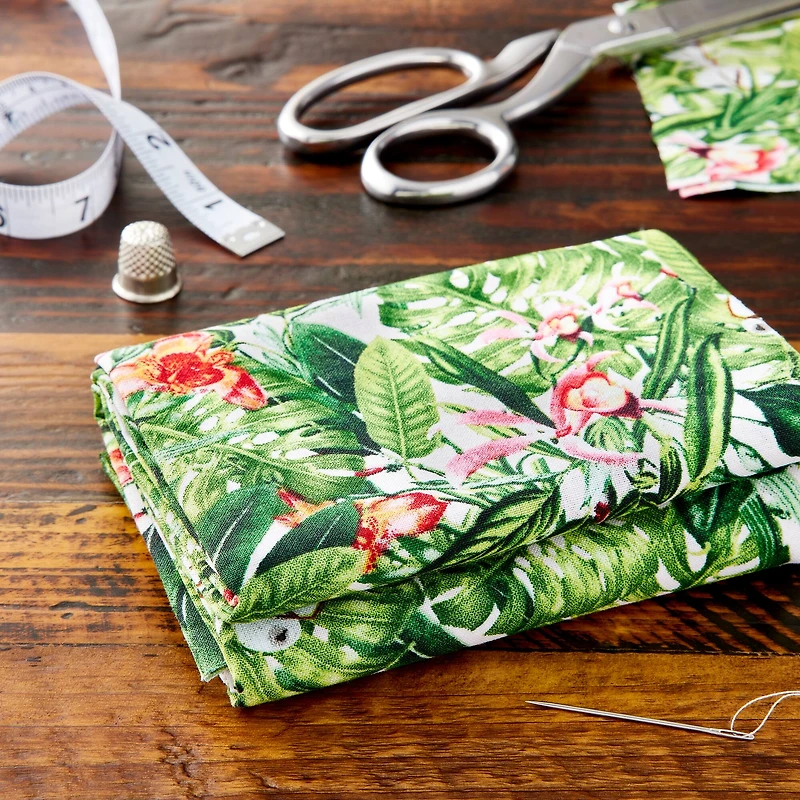 Tropical Palm Cotton Fabric Bundle by Loops & Threads™