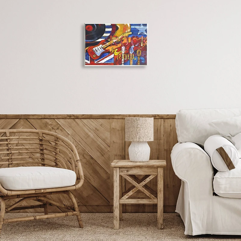 Stupell Industries Rock 'n Roll Music Tribute Wall Plaque Art