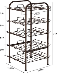 NEX™ 31" Bronze Freestanding 5-Tier Water Bottle Organizer
