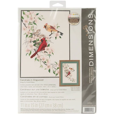Dimensions® Crewel Embroidery Kit, Cardinals in Dogwood