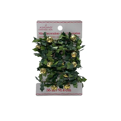 Mini Gold Bell Holly Garland by Ashland®