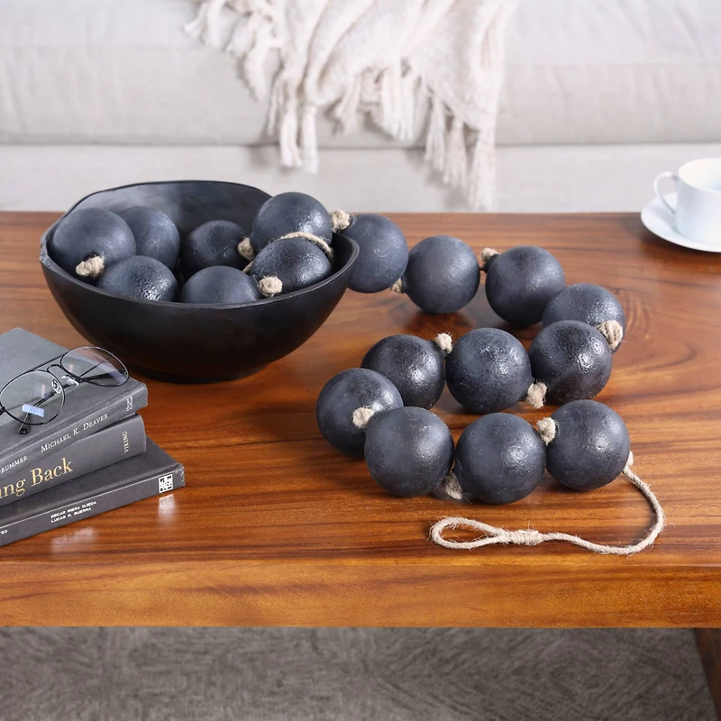 8ft. Extra Long Handmade Glass Beaded Garland with Tassels