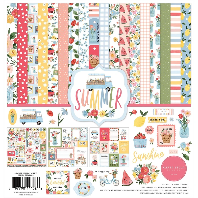Carta Bella Paper Co. Summer Collection Kit, 12" x 12"