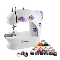 Haitral™ Lavender Flex-Speed Cordless Combo Sewing Machine with Bobbins & Sewing Thread