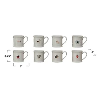 Hello Honey® 3.25" Eclectic Fauna Stoneware Mug Set