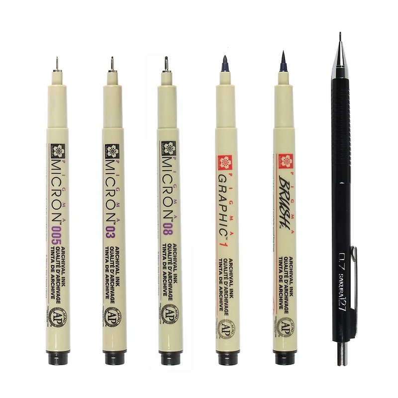 Pigma® Micron™ Manga-Comic Pro 6 Piece Set