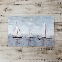 Boats on Horizon Floor Mat