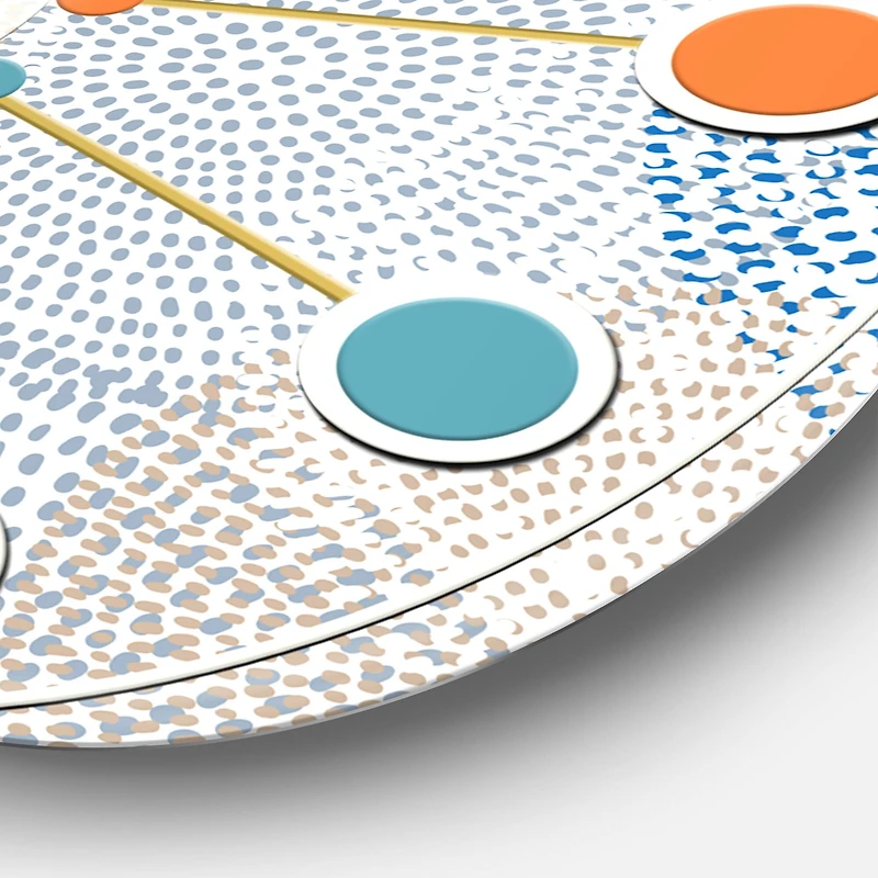 Designart 'Abstract Retro Design I Mid-Century Modern Wall Clock