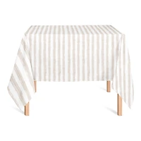 58" Neutral Easy Stripes Tablecloth