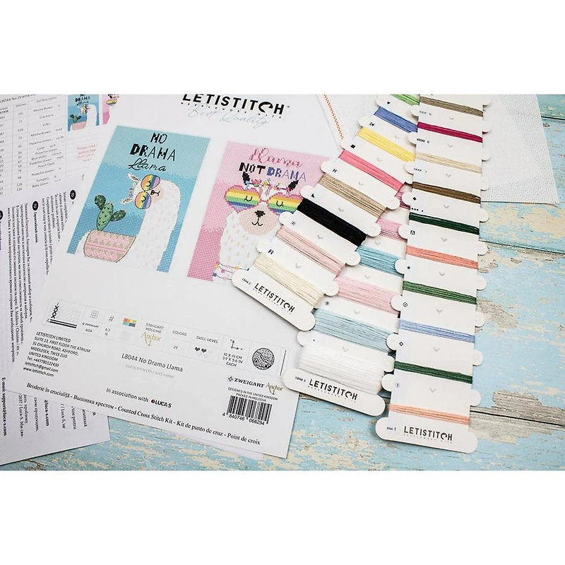 Letistitch No drama Llama Counted Cross Stitch Kit