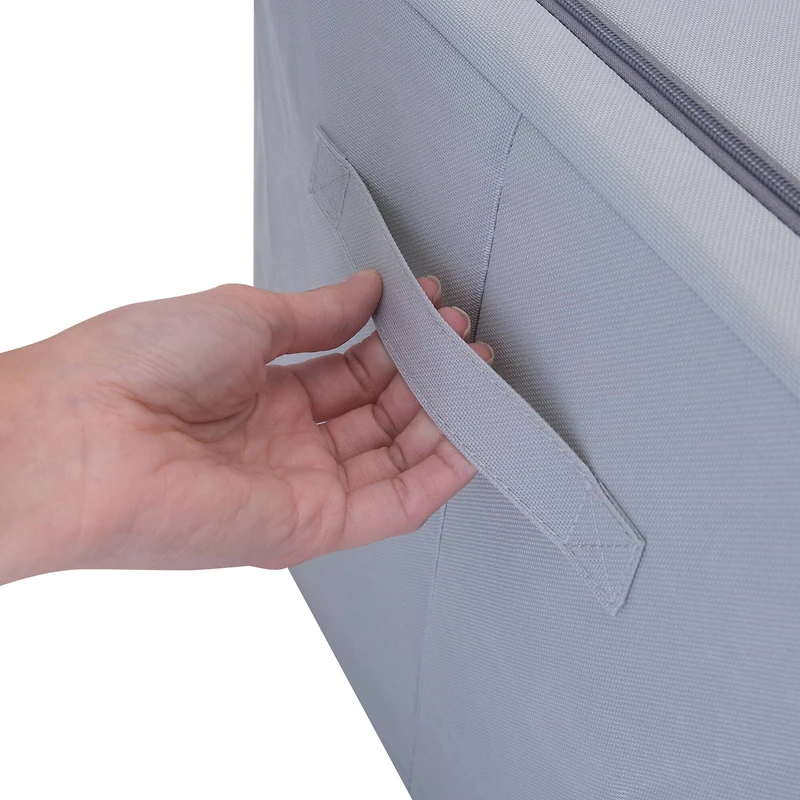 Simplify Gray Collapsible Storage Box with Handles